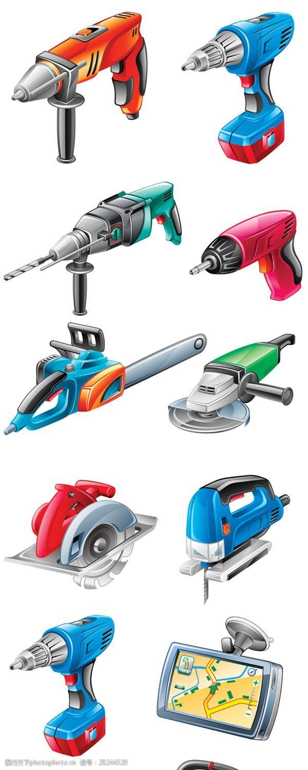 裝配電動工具圖片素材 展現五金工具的專業魅力
